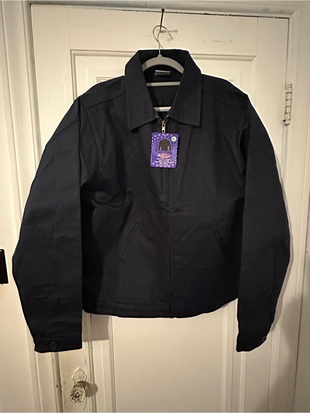 Sun Tees Men's Navy Zip-Front Work Jacket Size XL New with Tags